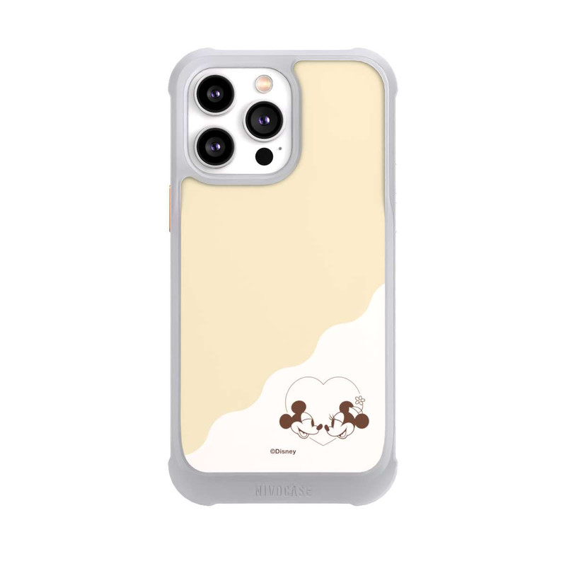 iPhone 14 Pro Max NIVOmax Mickey and Minnie Love Heart Beige