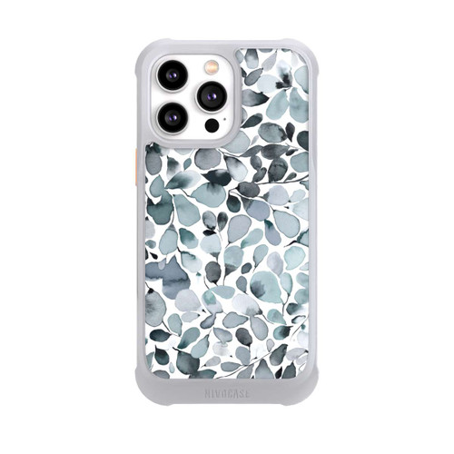 Apple iPhone 14 Pro Max NIVOmax Eukalyptus Aquarell Blätter Grau