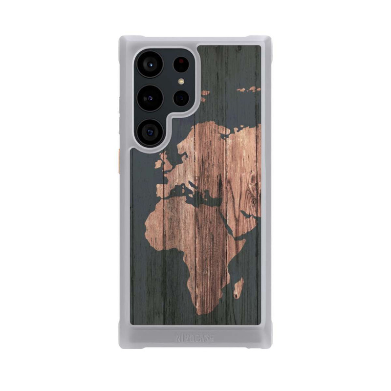 Galaxy S23 Ultra NIVOmax Wooden World Map