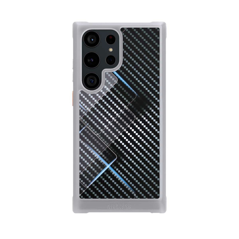 Galaxy S23 Ultra NIVOmax Blue Carbon Lines