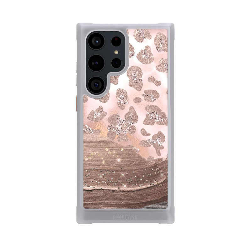 Galaxy S23 Ultra NIVOmax Silver Leopard Glitterlook