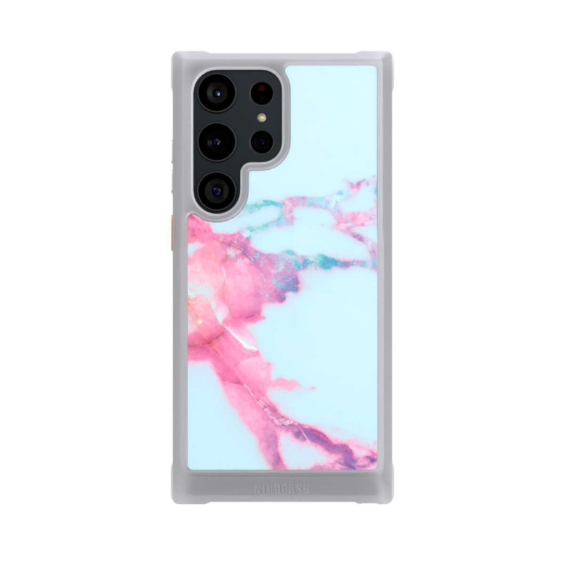 Galaxy S23 Ultra NIVOmax Hellblauer schillernder Adermarmor