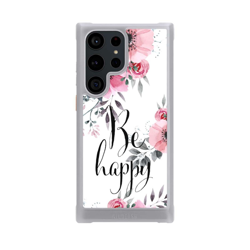 Galaxy S23 Ultra NIVOmax Be Happy Blumen
