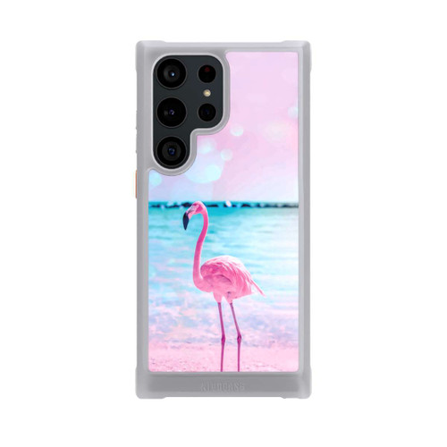 Samsung Galaxy S23 Ultra NIVOmax Pink Flamingo on the beach