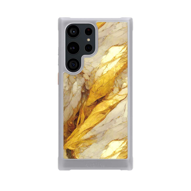 Galaxy S23 Ultra NIVOmax White Marble Gold Print Layers