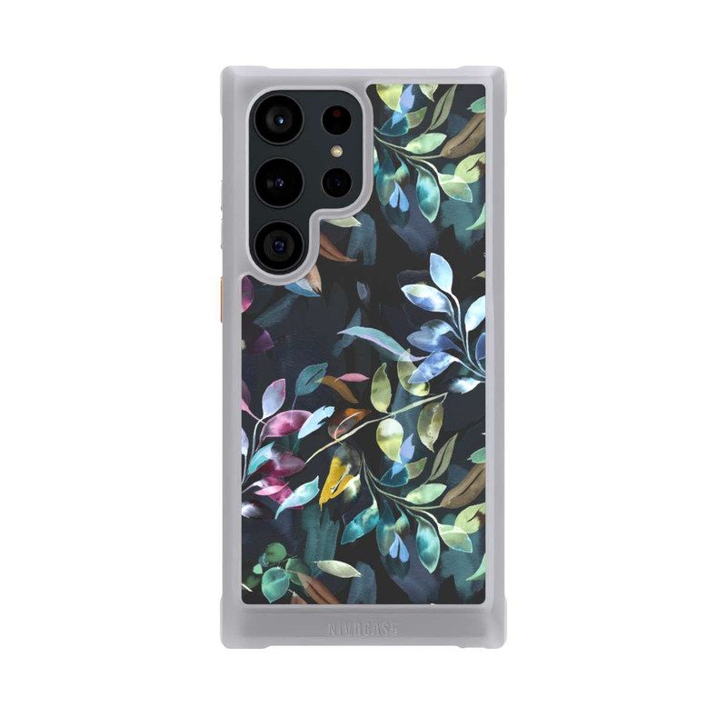 Galaxy S23 Ultra NIVOmax Aquarelle Feuilles Mystiques Noir