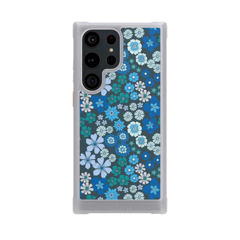 Galaxy S23 Ultra NIVOmax Fleurs bleues DeinDesign