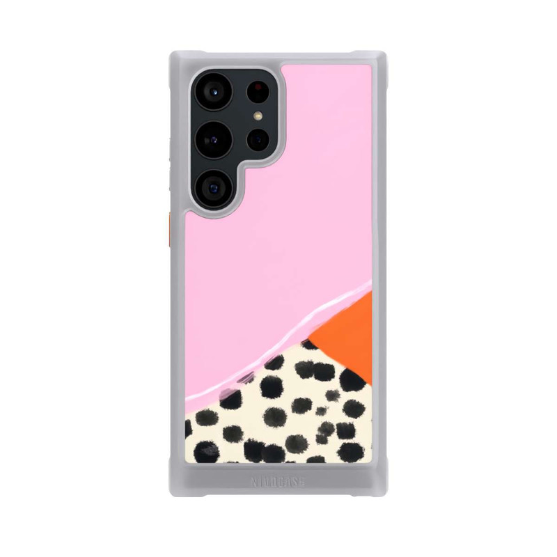 Galaxy S23 Ultra NIVOmax Pink and Orange Modern Art with Dots