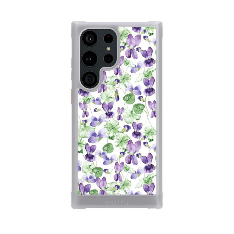 Galaxy S23 Ultra NIVOmax Purple Wildflowers Pattern Watercolor