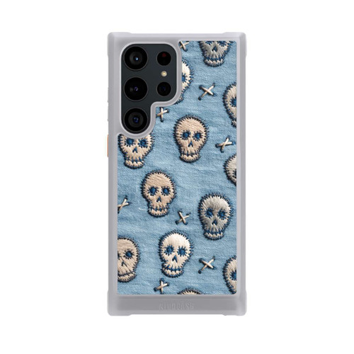 Samsung Galaxy S23 Ultra NIVOmax Skulls on Jeans Pattern