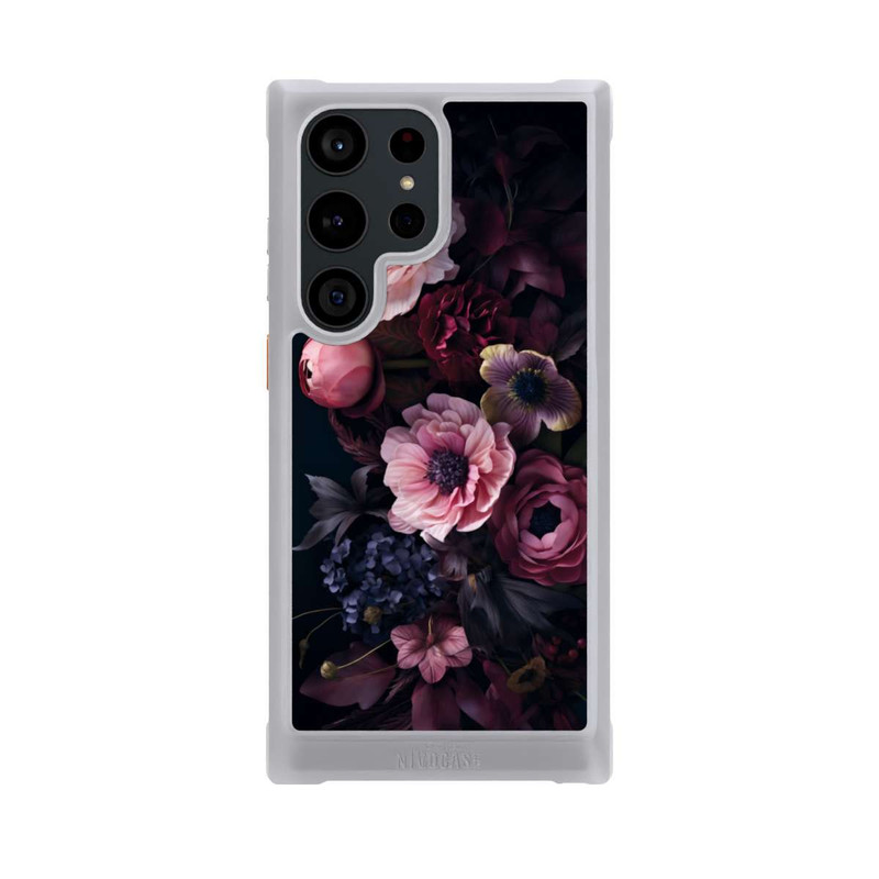 Galaxy S23 Ultra NIVOmax Rosa Blumenbild mit Pfingstrosen auf dunklem Hintergrund Mit KI