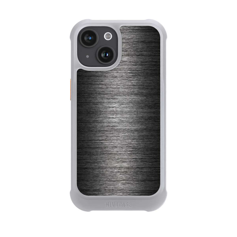 iPhone 15 NIVOmax Aspect Métallique Anthracite