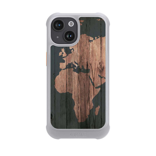 Apple iPhone 15 NIVOmax Wooden World Map