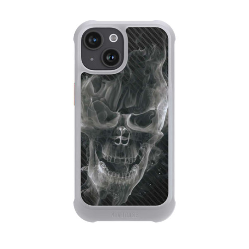Apple iPhone 15 NIVOmax rauchender Totenkopf Carbon