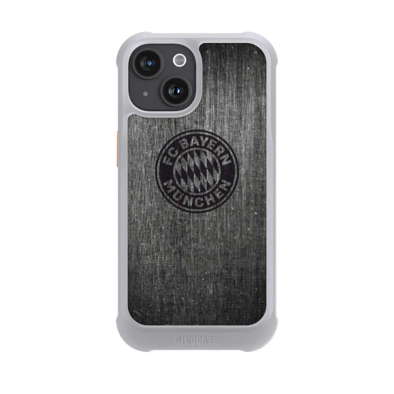 iPhone 15 NIVOmax Metalllook FCB Logo einfarbig