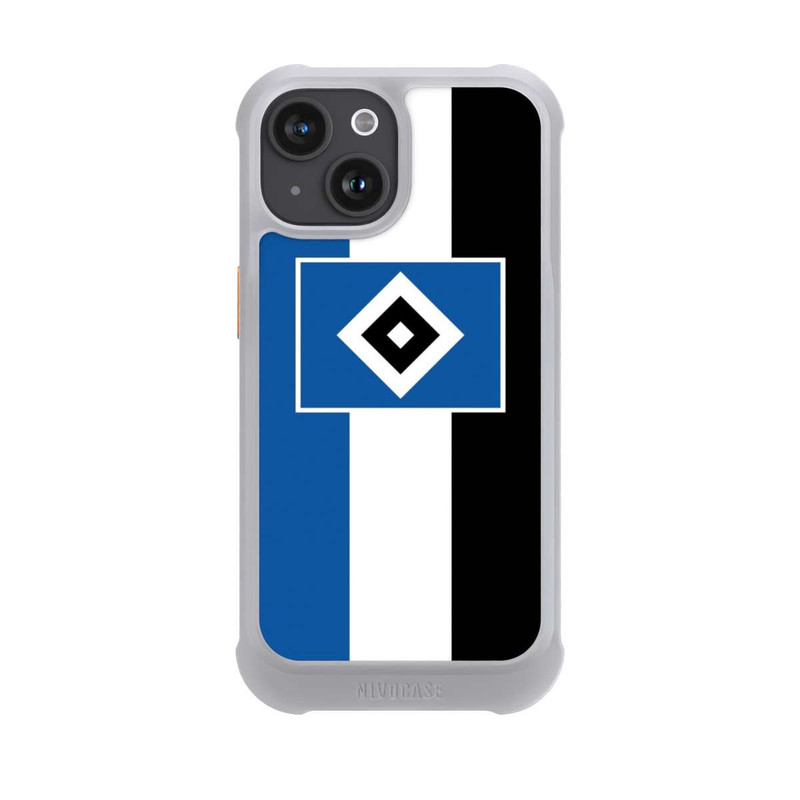 iPhone 15 NIVOmax HSV rayures - bleu-blanc-noir