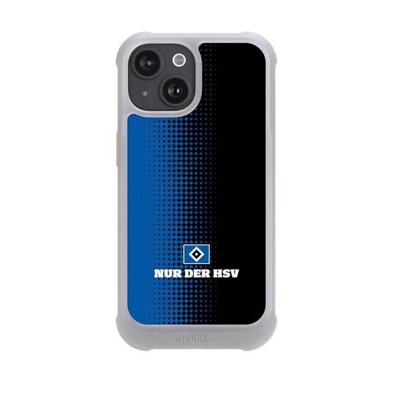 iPhone 15 NIVOmax Nur der HSV - Rautenraster Schwarz