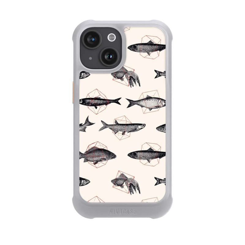 iPhone 15 NIVOmax Fische in Geometrie