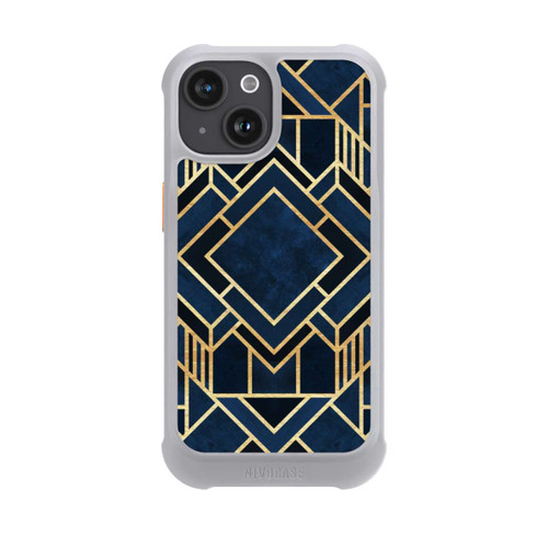 Apple iPhone 15 NIVOmax Impression Art Déco Bleu Or