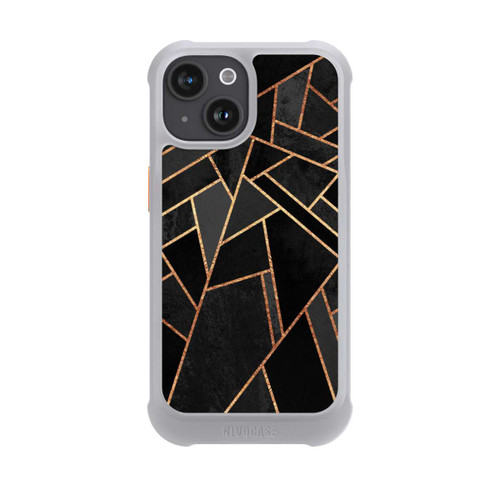 Apple iPhone 15 NIVOmax Schwarze Nacht Gold Druck