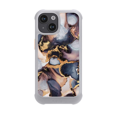 Apple iPhone 15 NIVOmax Verträumte Tinte Grau-Golddruck