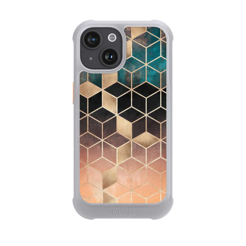 Apple iPhone 15 NIVOmax Ombre Traum Würfel Gold Druck
