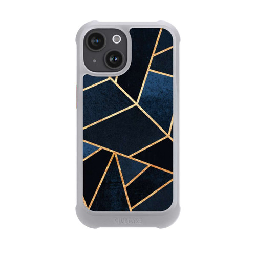 Apple iPhone 15 NIVOmax Navy Stein Golddruck