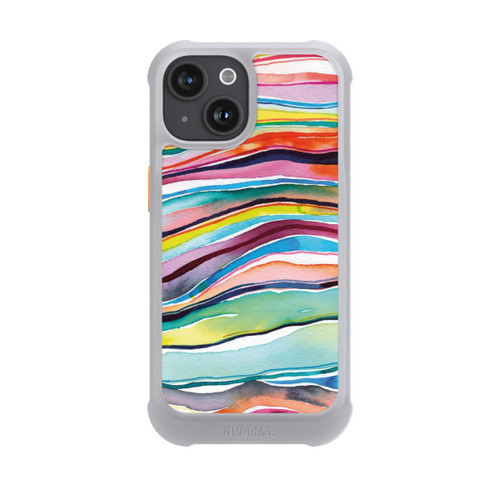 Apple iPhone 15 NIVOmax Couches d'agate aquarelle