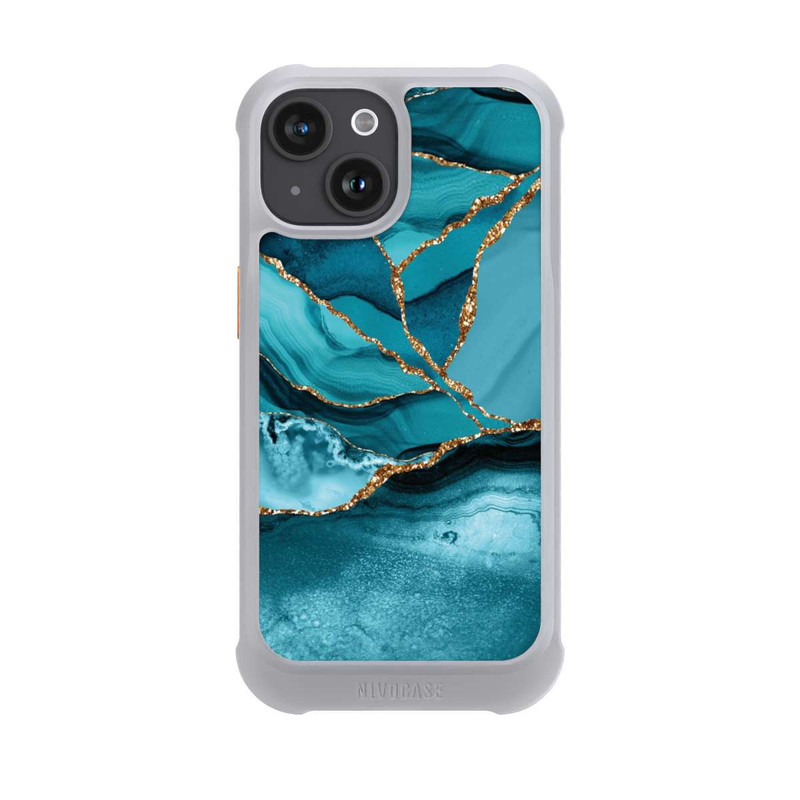 iPhone 15 NIVOmax Eisblaue Marmor Landschaft