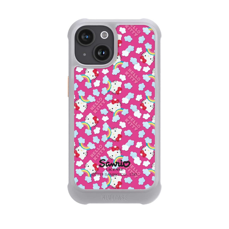 iPhone 15 NIVOmax Hello Kitty Regenbogenmuster
