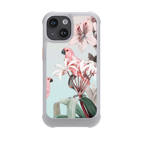 Apple iPhone 15 NIVOmax paradiesische Papageien Pastell