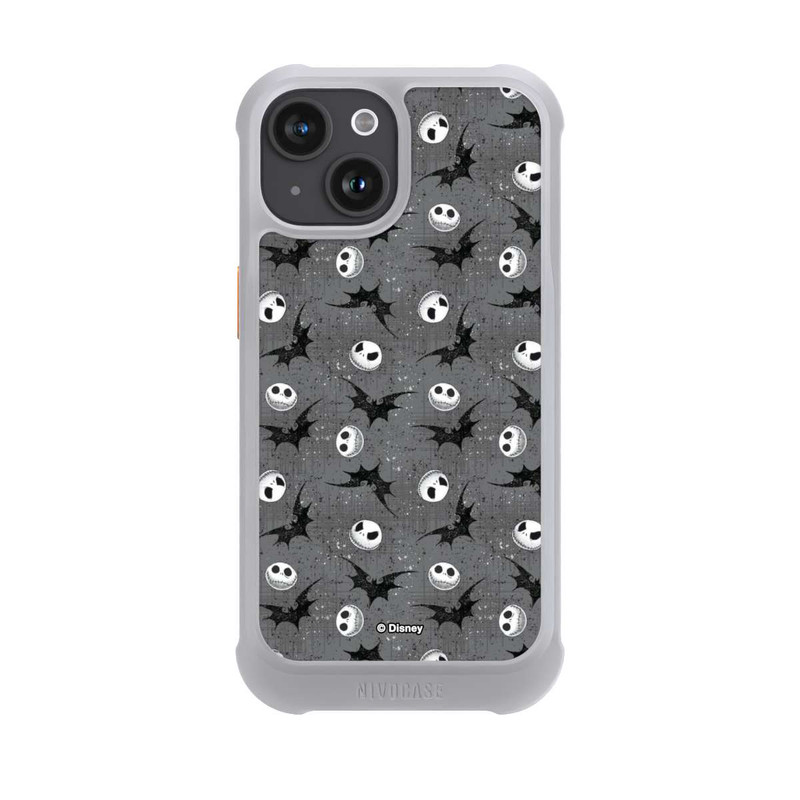 iPhone 15 NIVOmax Jack Grey Pattern Tim Burtons Nightmare before Christmas
