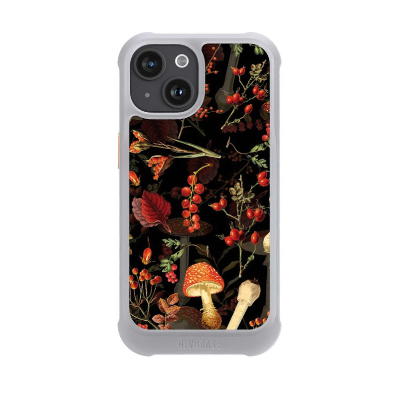 iPhone 15 NIVOmax Pilzmuster Schwarz