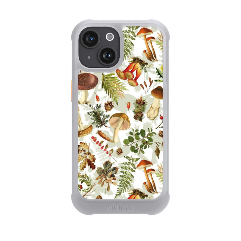 iPhone 15 NIVOmax Pilzmuster Weiß