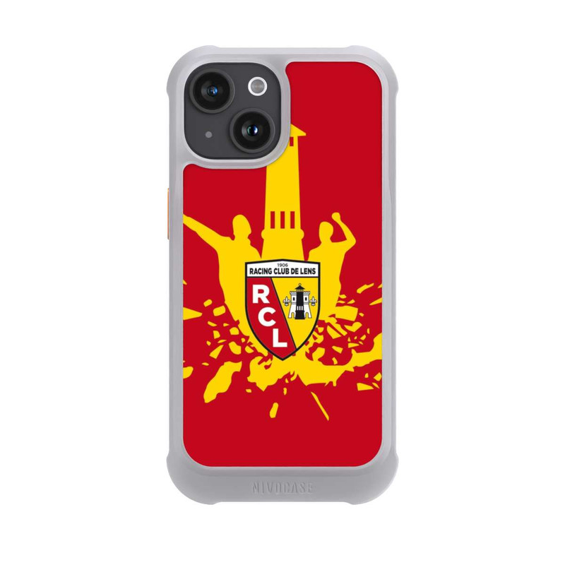 iPhone 15 NIVOmax RC Lens Turm Gelb auf Rot