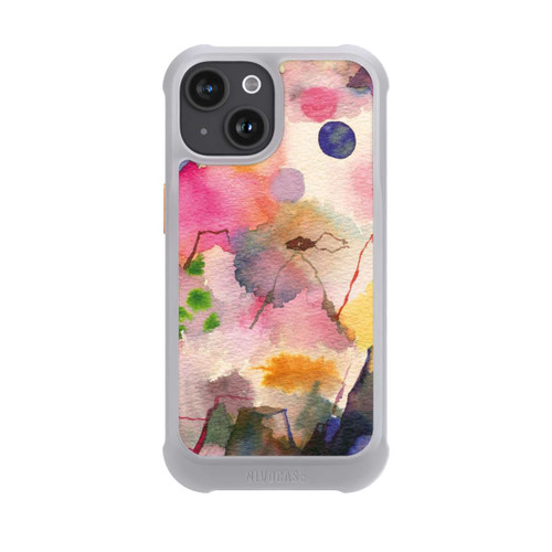 Apple iPhone 15 NIVOmax Montagnes colorées aquarelles