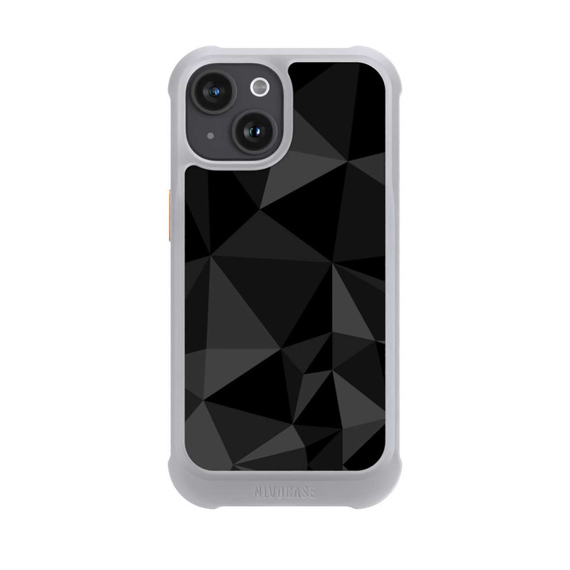 iPhone 15 NIVOmax Polygonmuster schwarz