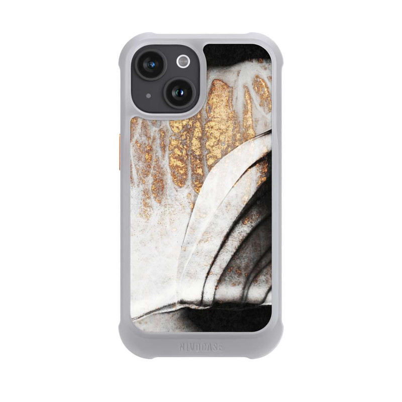 iPhone 15 NIVOmax Schwarze und goldene Adern