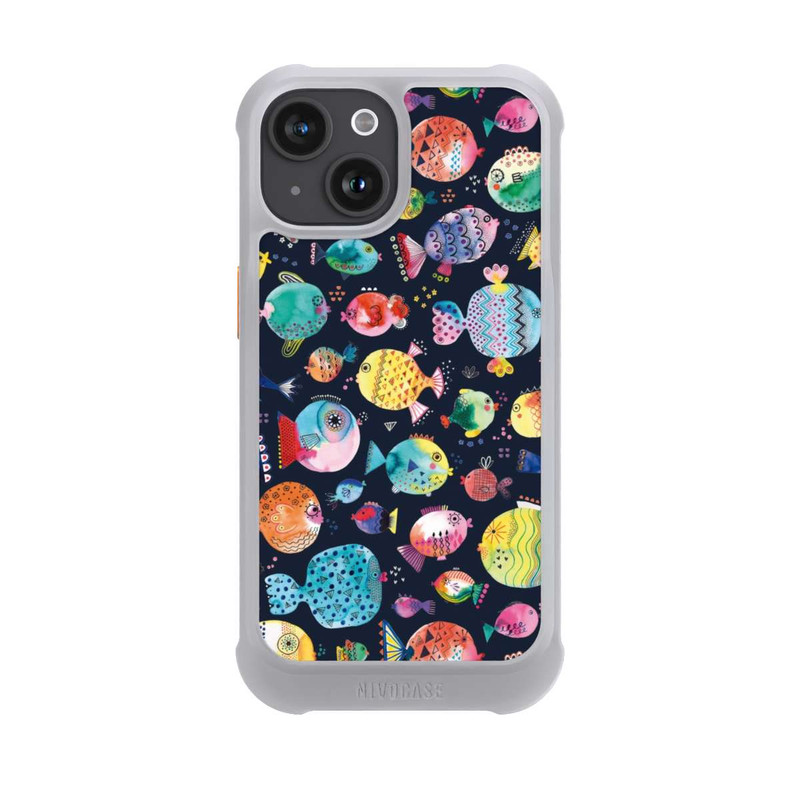 iPhone 15 NIVOmax Plage Puffer poissons Enfant Marine
