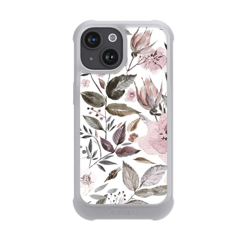 iPhone 15 NIVOmax Aquarell braune Rosenblüten