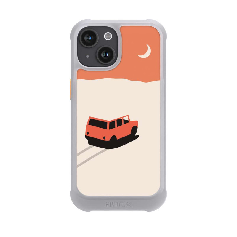 iPhone 15 NIVOmax Auto in der Wüste