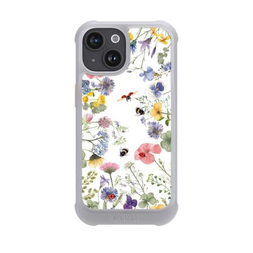 Apple iPhone 15 NIVOmax Bunte Frühlingsblumen und Bienen