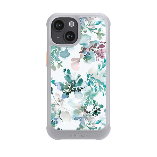 Apple iPhone 15 NIVOmax Fleurs d'automne délicates Eucalyptus
