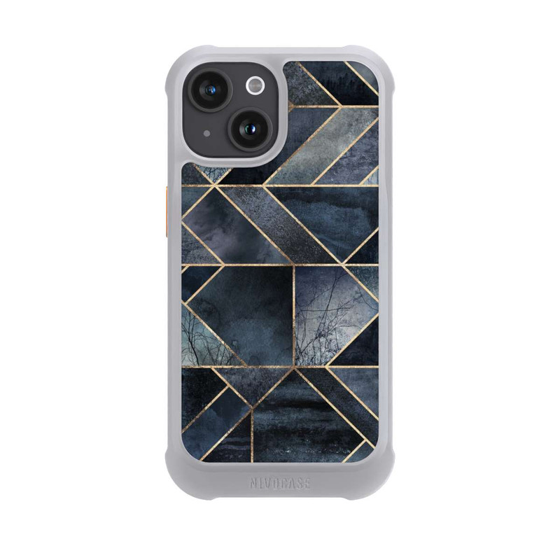 iPhone 15 NIVOmax Abstraktes Natur-Dunkelblau