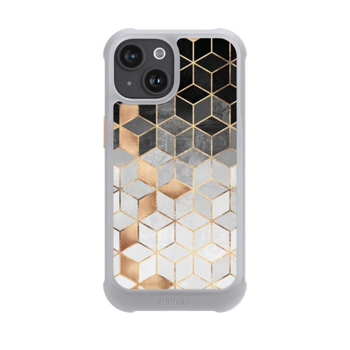 Apple iPhone 15 NIVOmax Würfel dunkel und gold