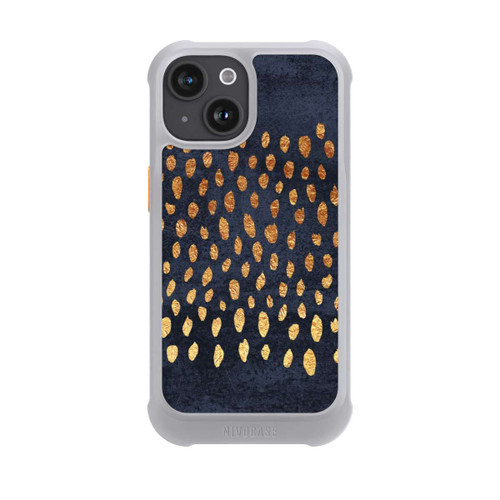 Apple iPhone 15 NIVOmax Muster Gold und Marine