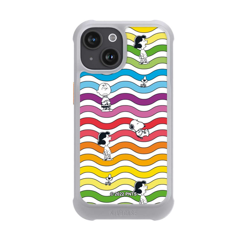 iPhone 15 NIVOmax Snoopy Pattern Arc-en-ciel