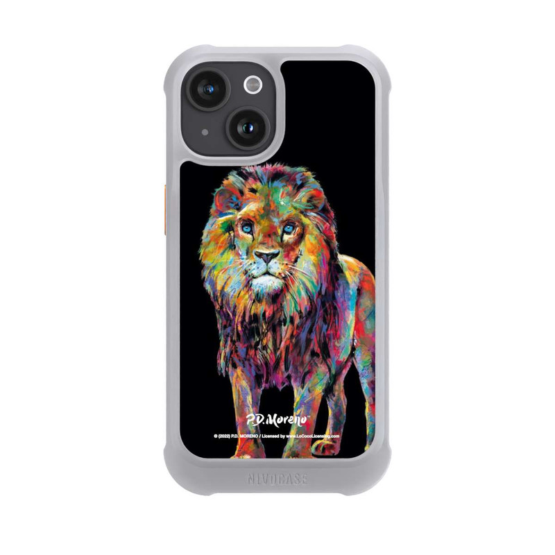 iPhone 15 NIVOmax Löwe Bunte Kunst von P.D. Moreno