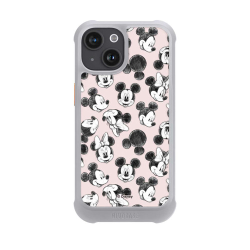 Apple iPhone 15 NIVOmax Minnie &amp; Mickey Viele Gesichter Pink