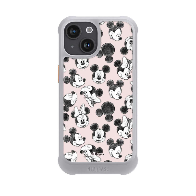 iPhone 15 NIVOmax Minnie & Mickey Viele Gesichter Pink